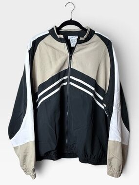 Vintage Irvine Park Track Jacket Size XL Colorblock Chevron Performance (X)